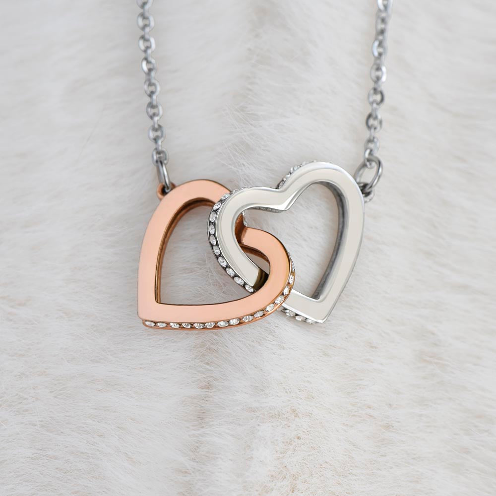 Interlocking Hearts Necklace, Gift to Mom from Daughter